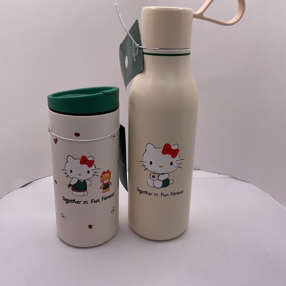 Hello Kitty Starbucks Double-Wall Tumbler & Stainless Steel Bottle Set 12 Fl Oz - Picture 1 of 5